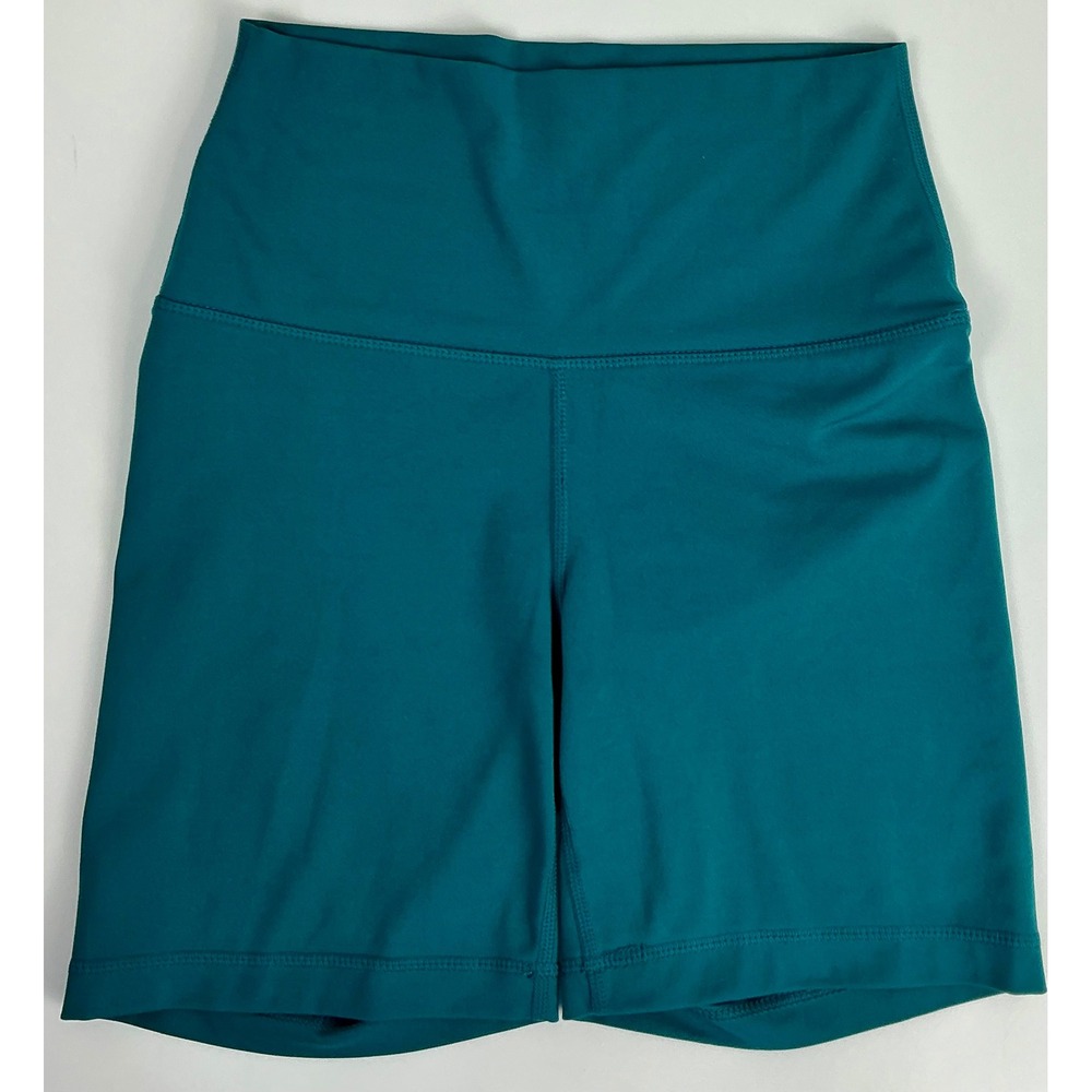 Yogalicious Lux Girls Bike Shorts High Waist Athletic Teal Blue Size‎ S